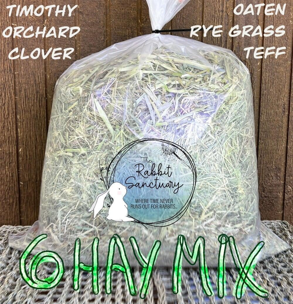 Rabbit Hay Six Hay Mix Cereal Grassy Oaten Teff Timothy Orchard Rye Grass Legume Clover